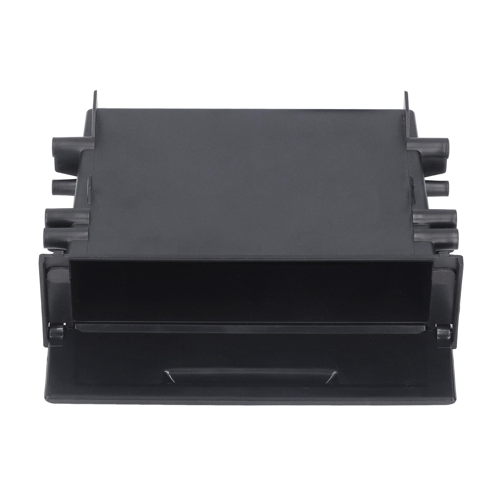 1DIN Car Radio Storage Box Multi Application ABS Black Inner Organizer Replacement for Mitsubishi