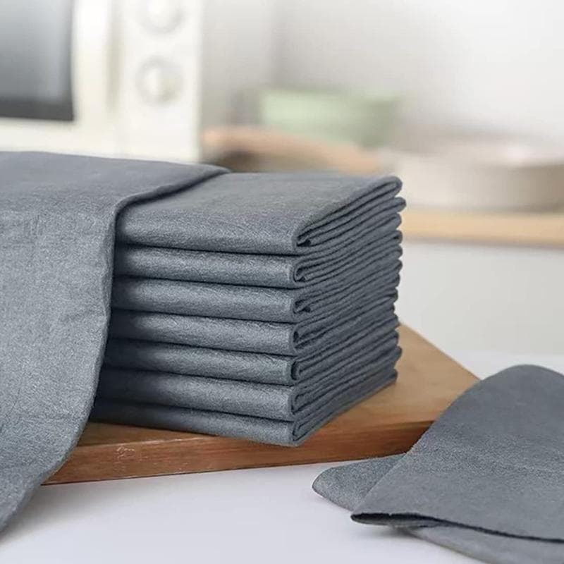 Thickened Magic Cleaning Cloth All-Purpose Microfiber Rag Reusable Glass Auto Windows Wipe Lint-free Kitchen Mirror Cleaning Rag 5PCS