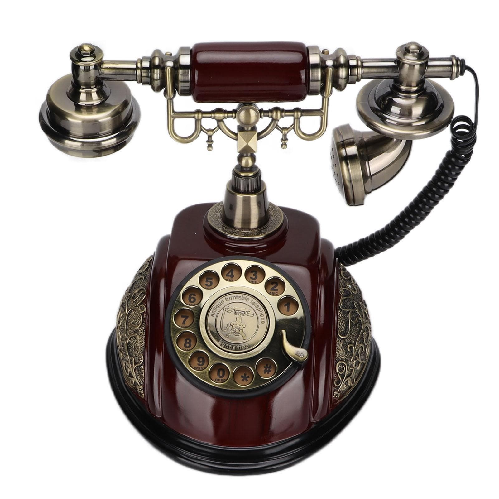 MS‑5301A Vintage Telephone Antique European Style Landline with Cable for Home Office Cafe Bar US Plug