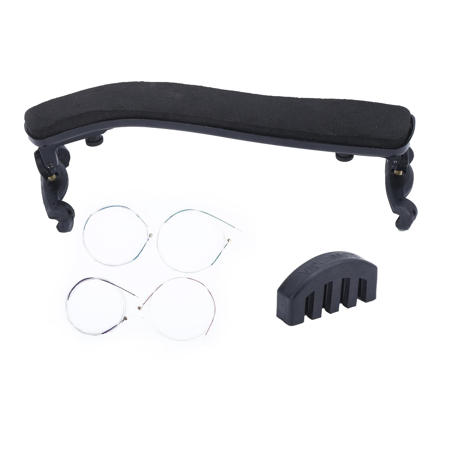 3 in 1 Violin Parts Kit Shoulder Rest Mute String Musical Instrument Accessories