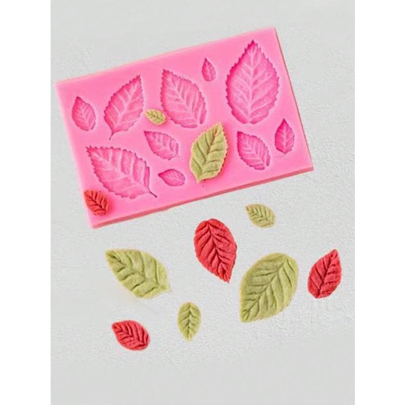 Candy Mold, DIY Cake Decorating Tool, Leaf Cupcake Decoration Fondant Chocolate Mold Leaf Mold pink
