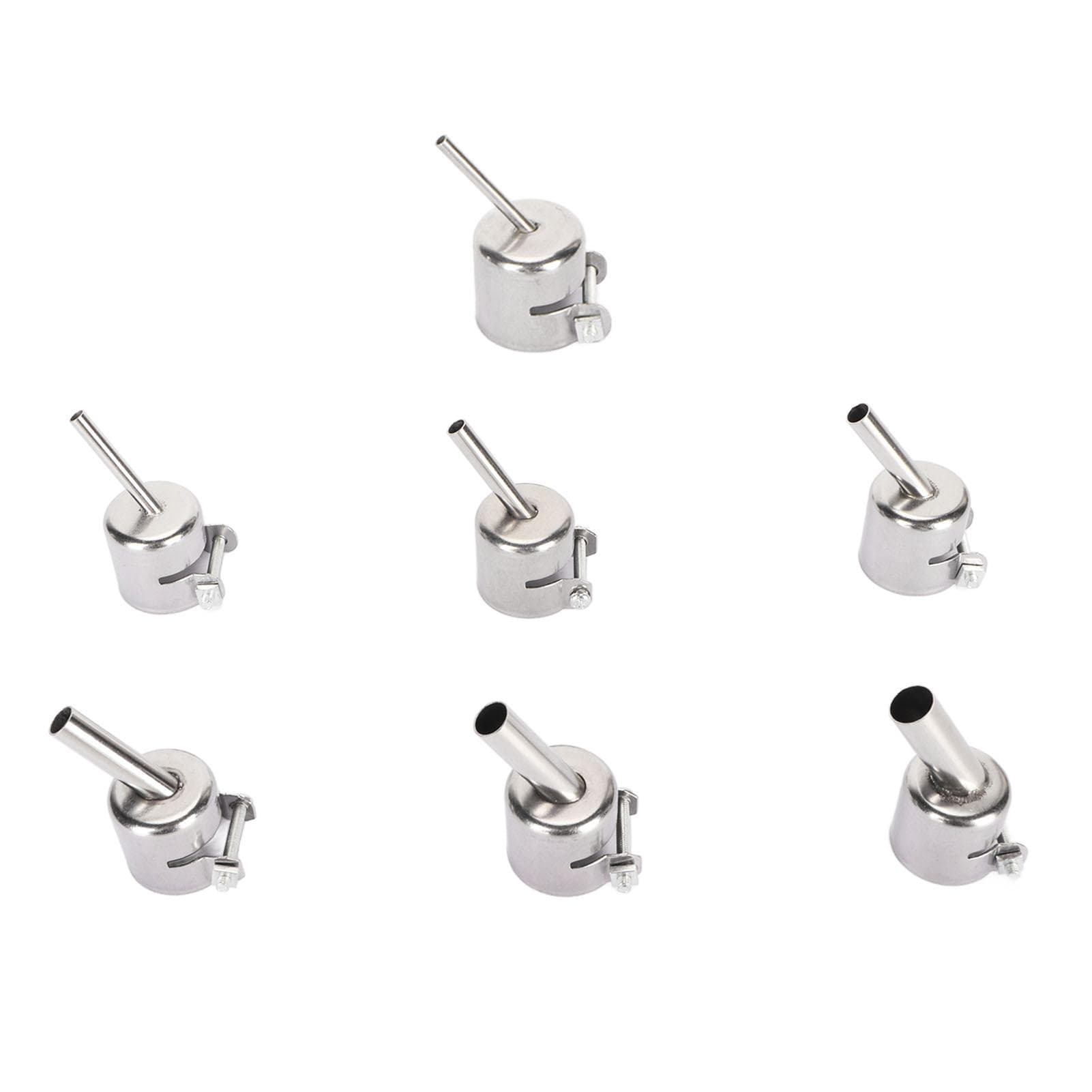 7Pcs Heat Gun Nozzles Aluminium Alloy Locking Screw High Accuracy Hot Air Gun Tips for 850 850A 852