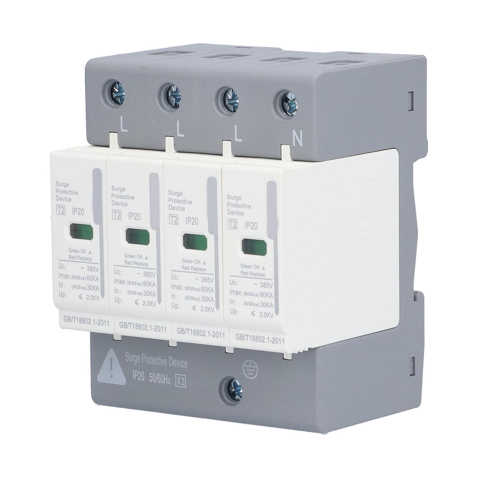 BERM Surge Protective Device Arrester SPD Electric Circuit Protector 220V 380V 4P60KA