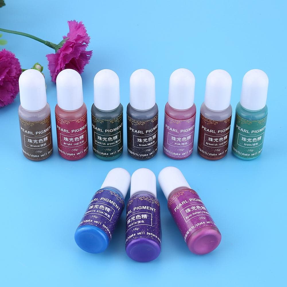 10 Colors 10g Epoxy UV Resin Coloring Dye Colorant Pigment DIY Art Crafts (#B)