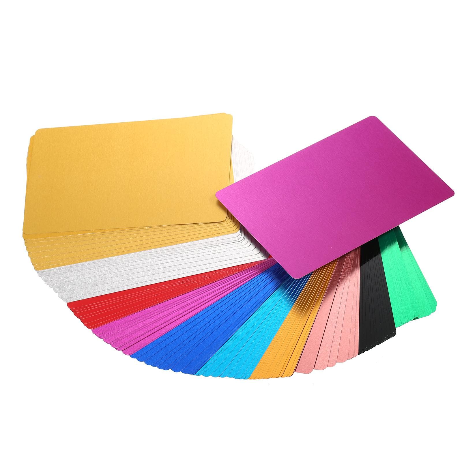 Multicolor Aluminum Business Cards Blanks Laser Engraving Metal Tags Materials for CNC Engraver for multicolour
