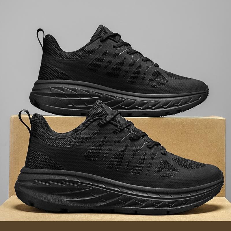 New Running Shoes Man Stylish Comfortable Casual Sneakers Lightweight Breathable Platform Shoes Tenis Masculino Mens Trainers 35 black