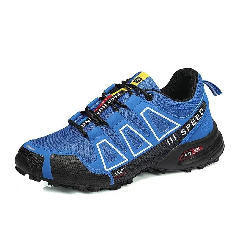 2025 Men's Hiking Shoes Outdoor Leisure Sports Shoes Mountain Cycling Sports Shoes Comfortable Waterproof Outdoor Hiking Shoes 42 blue