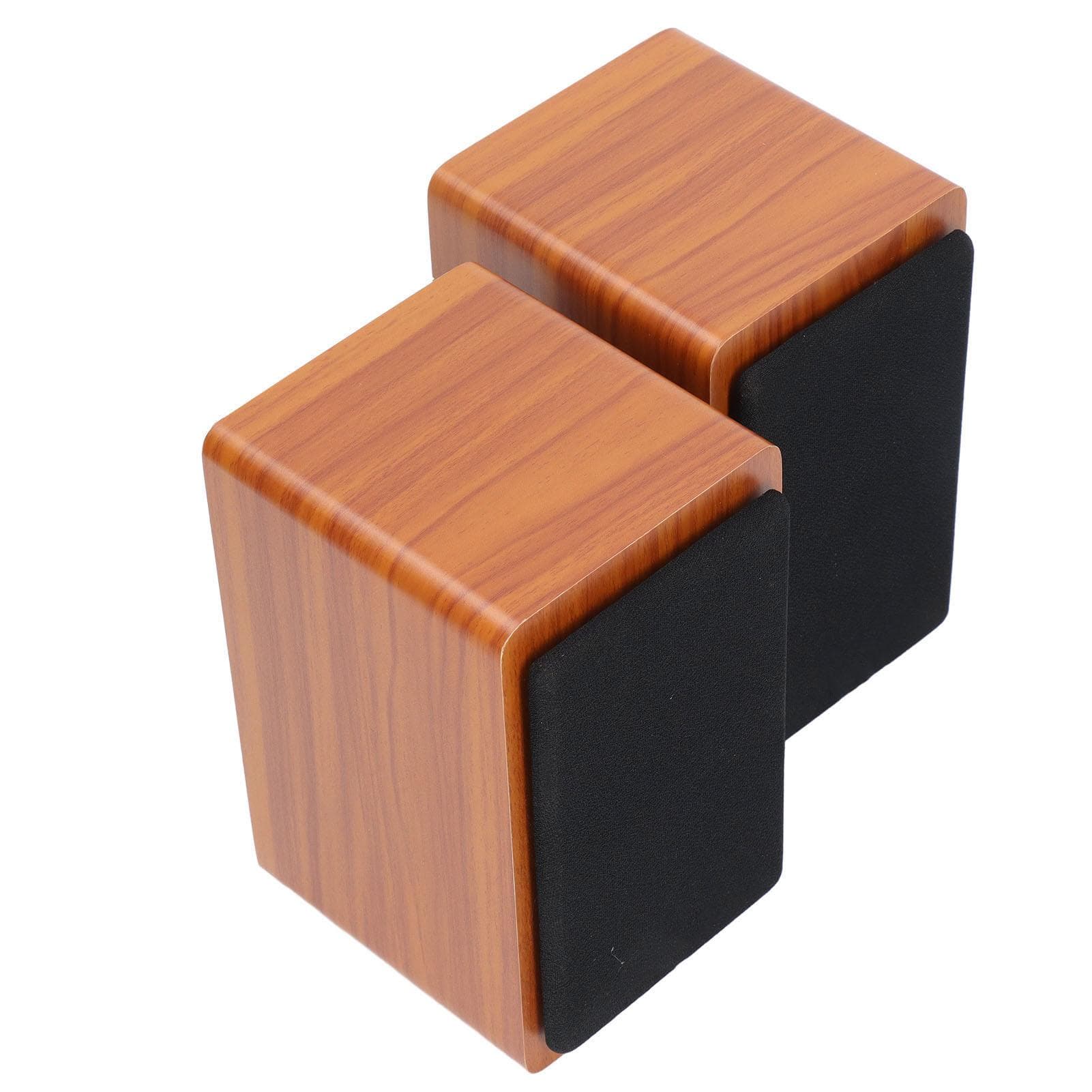 Computer Speakers Stable USB Mini Wired Bluetooth Desktop Subwoofer for Home PC Laptop Walnut