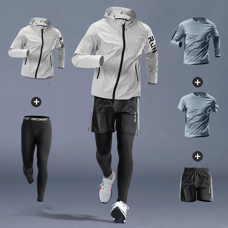 Men's morning running exercise set thin quick drying set M