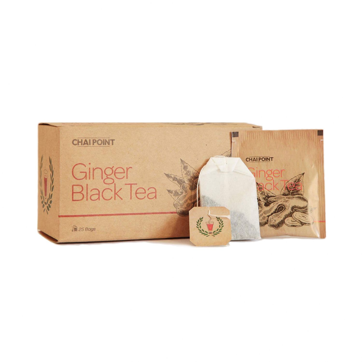 Black Tea with Ginger (25 pak, 2 g), Ginger Black Tea, Chai Point