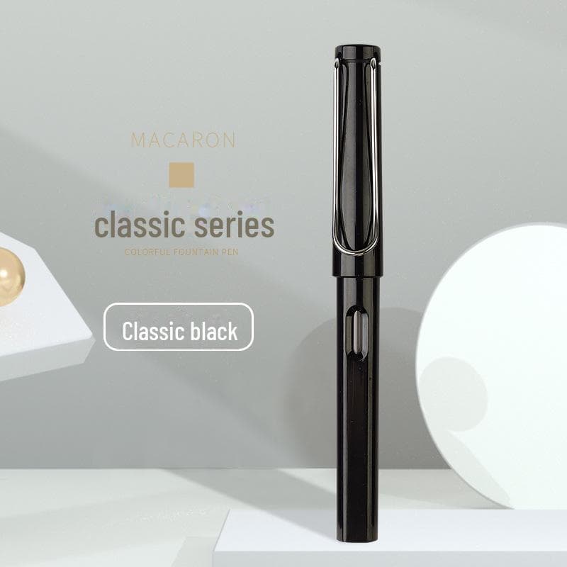 Colorful Student Fountain Pen with Replaceable Ink Capsule for Calligraphy and Correct Writing Posture 0.5mm with Converter