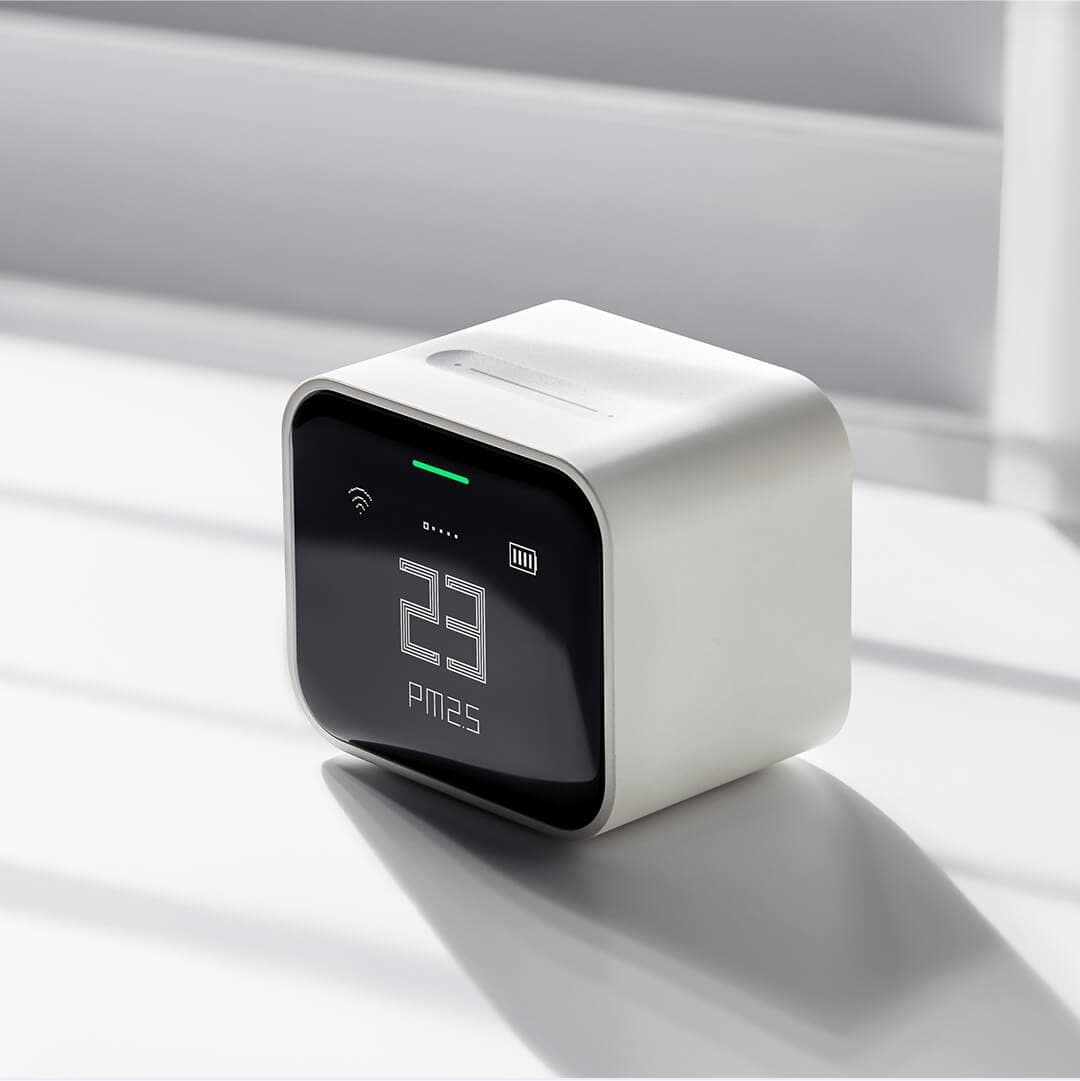 Xiaomi Qingping Air Detector Lite, Real-time Air Quality Monitor for PM2.5 CO2 TVOC Temp & Humidity with Retina IPS Touch Screen white
