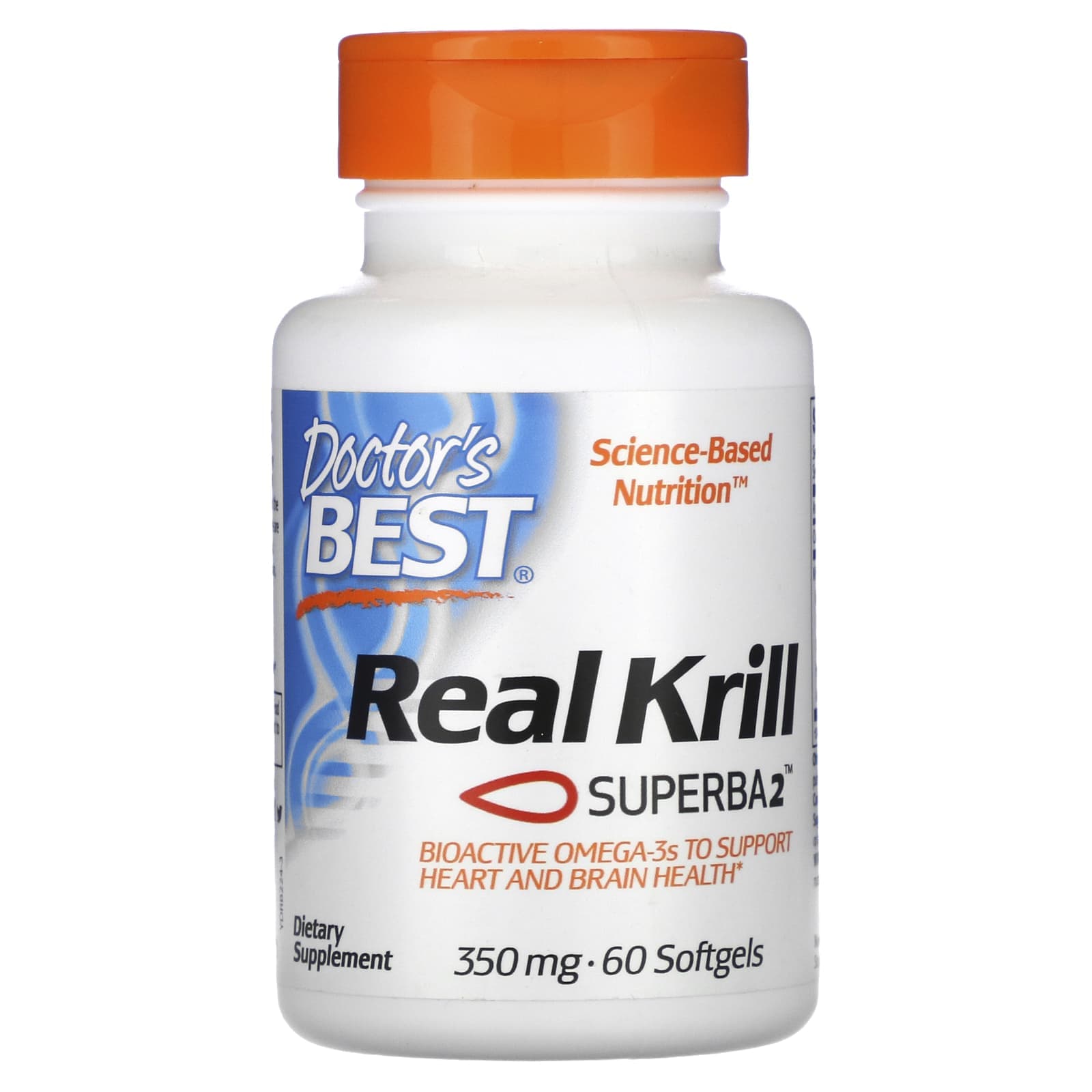 Doctor's Best, Real Krill, 350 mg, 60 softgels