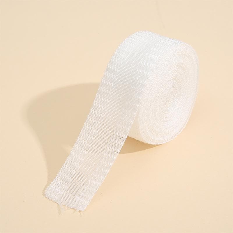 1 Roll 2.5CM Self-Adhesive Pants Paste DIY Iron On Pants Edge Shorten Repair Pants For Jean Clothing And Jean Pants Apparel Sewing Fabric 1m white