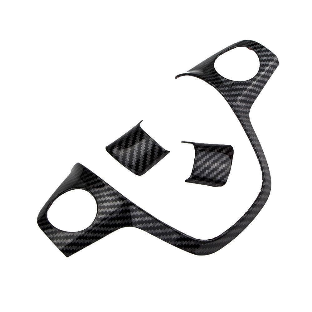 3PCS Carbon fiber Steering Wheel Cover fit For Ford Focus Escape Kuga C-Max