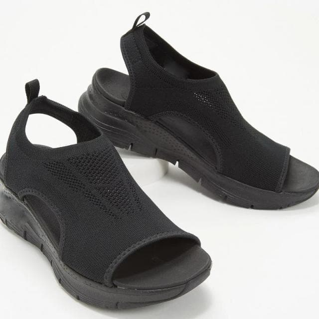 35-45 Plus Size Women's Shoes Summer 2024 Comfort Casual Sport Sandals Women Beach Wedge Sandals Women Platform Sandals Roman Sandals 40 black