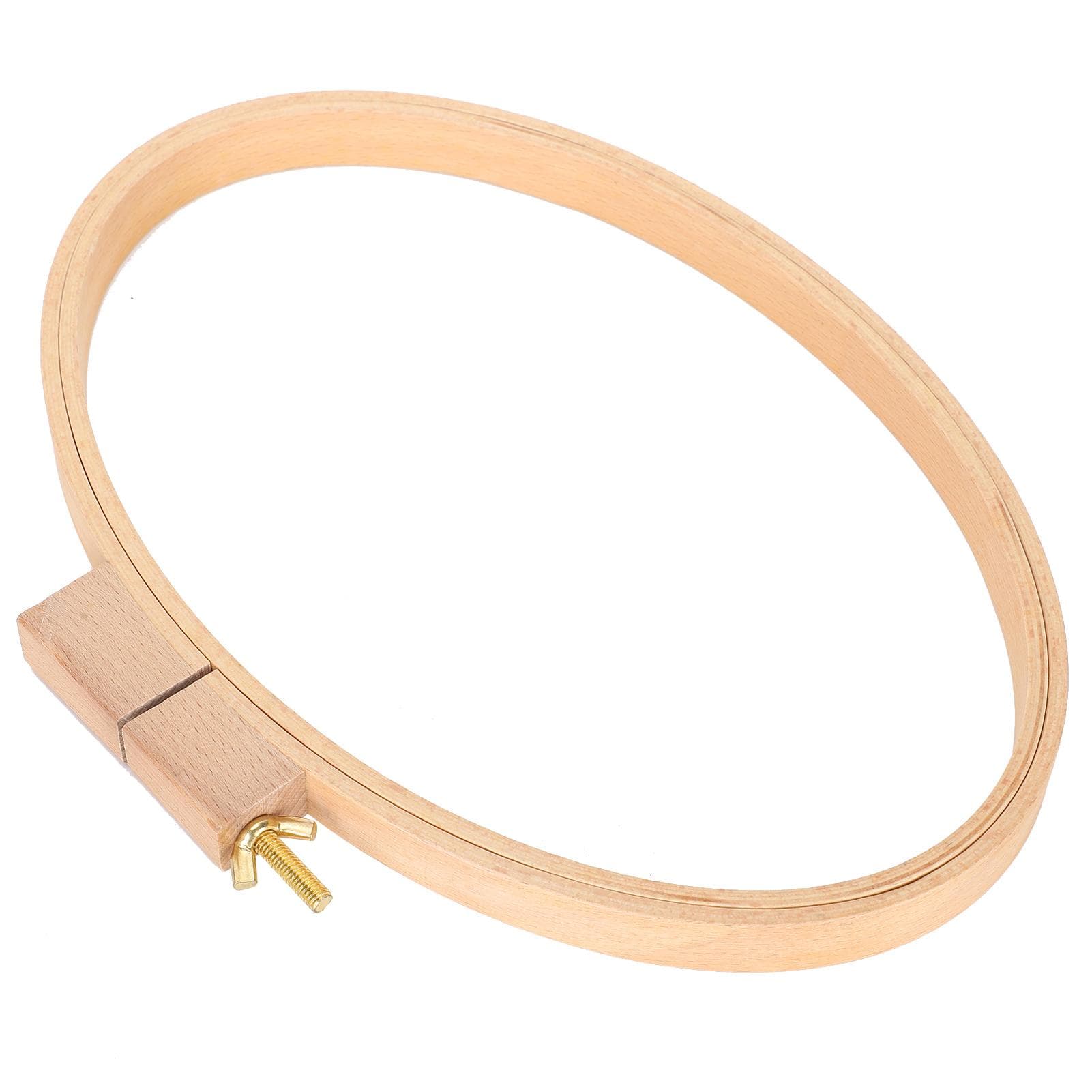 Embroidery Hoop Horizontal Oval Frame Wide Wooden Craft Desktop DIY CrossStitch Supplies
