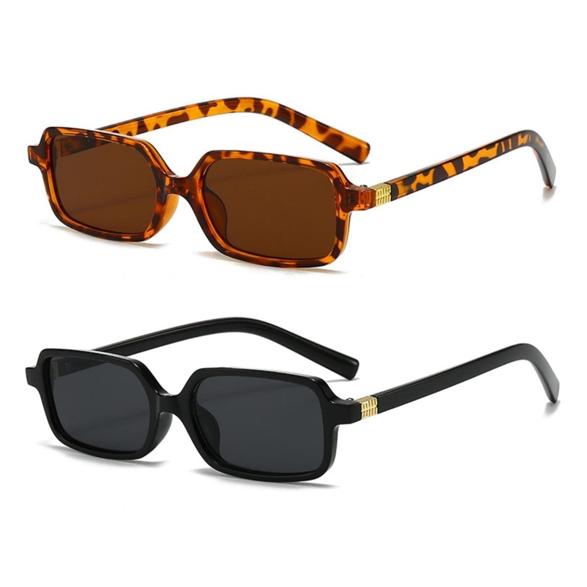 European American Square Small Frame Glasses for Daily Street Photography Fashion Accessories
