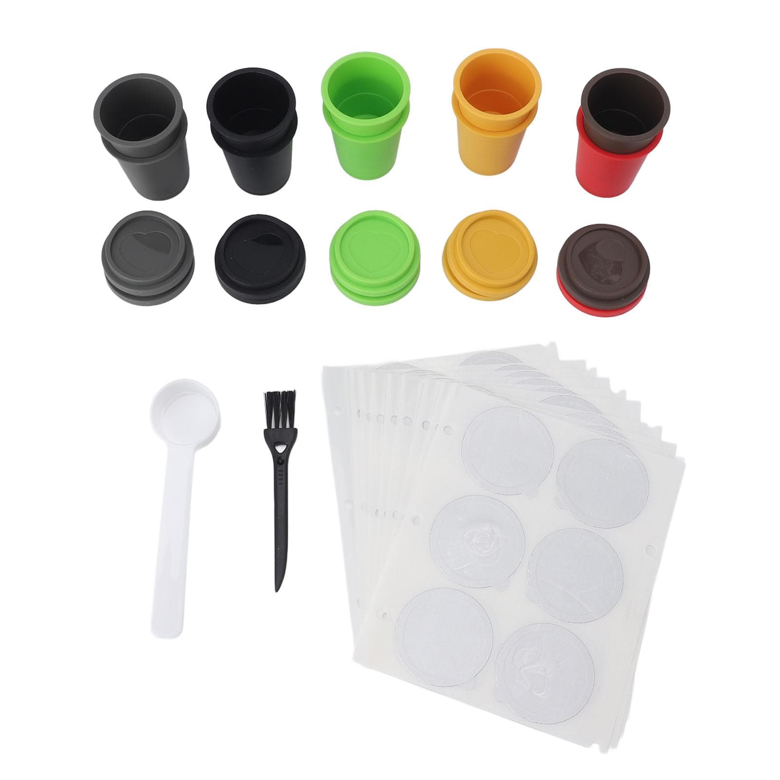 10PCS Disposable Coffee Pods Bottom Sealed Aluminum Film Filled Coffee Capsule for Coffee Machine