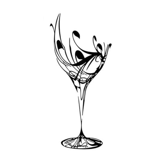Wine Cup Removable Kitchen Self-adhesive Wall Sticker Room Dining Decal Decor