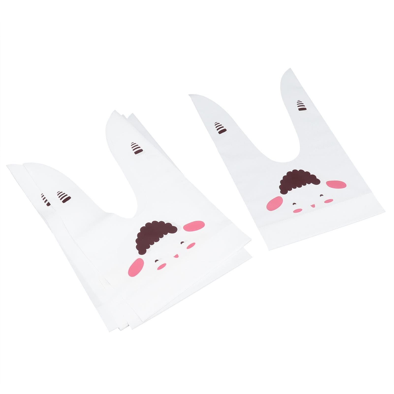 Treat Bags 50Pcs EVA Long Ear Snack Bag 9.1x5.3 Inches Gift Bags for DIY Baking PackagingLamb