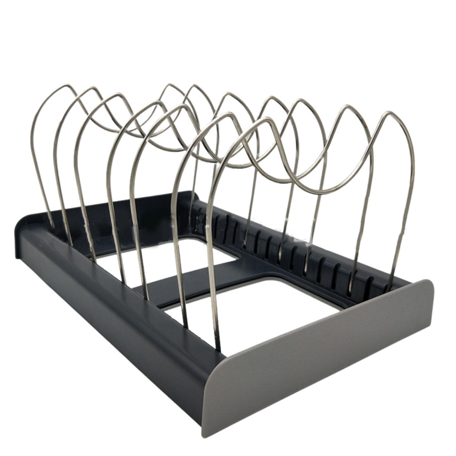Pot Lid Holder Rack Expandable Pot Cover Rack Adjustable Multipurpose Pot Lid Organizer for Kitchen