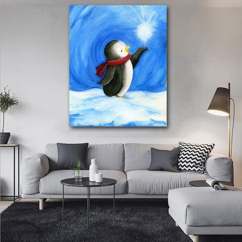 5d Diy Diamant Mosaic Diamond Embroidery Lovely Cartoon Penguin Broderies Diamond Painting 20X30