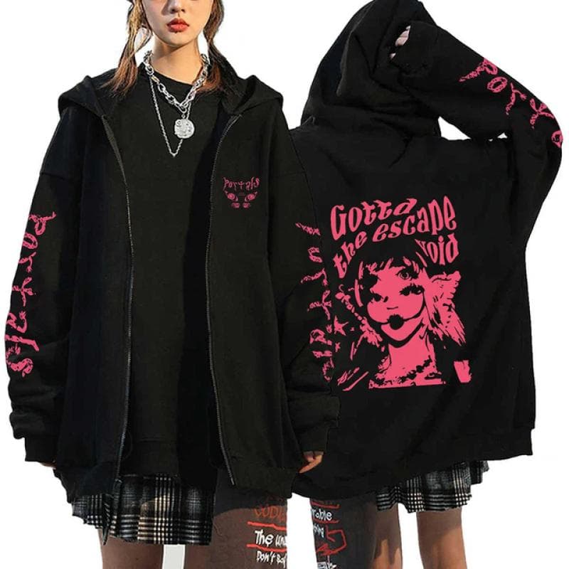 Hot Melanie Martinez Zipper Hoodie Harajuku Hip Hop Casual Loose Popular Pullovers Unisex Streetwear Tops XXL