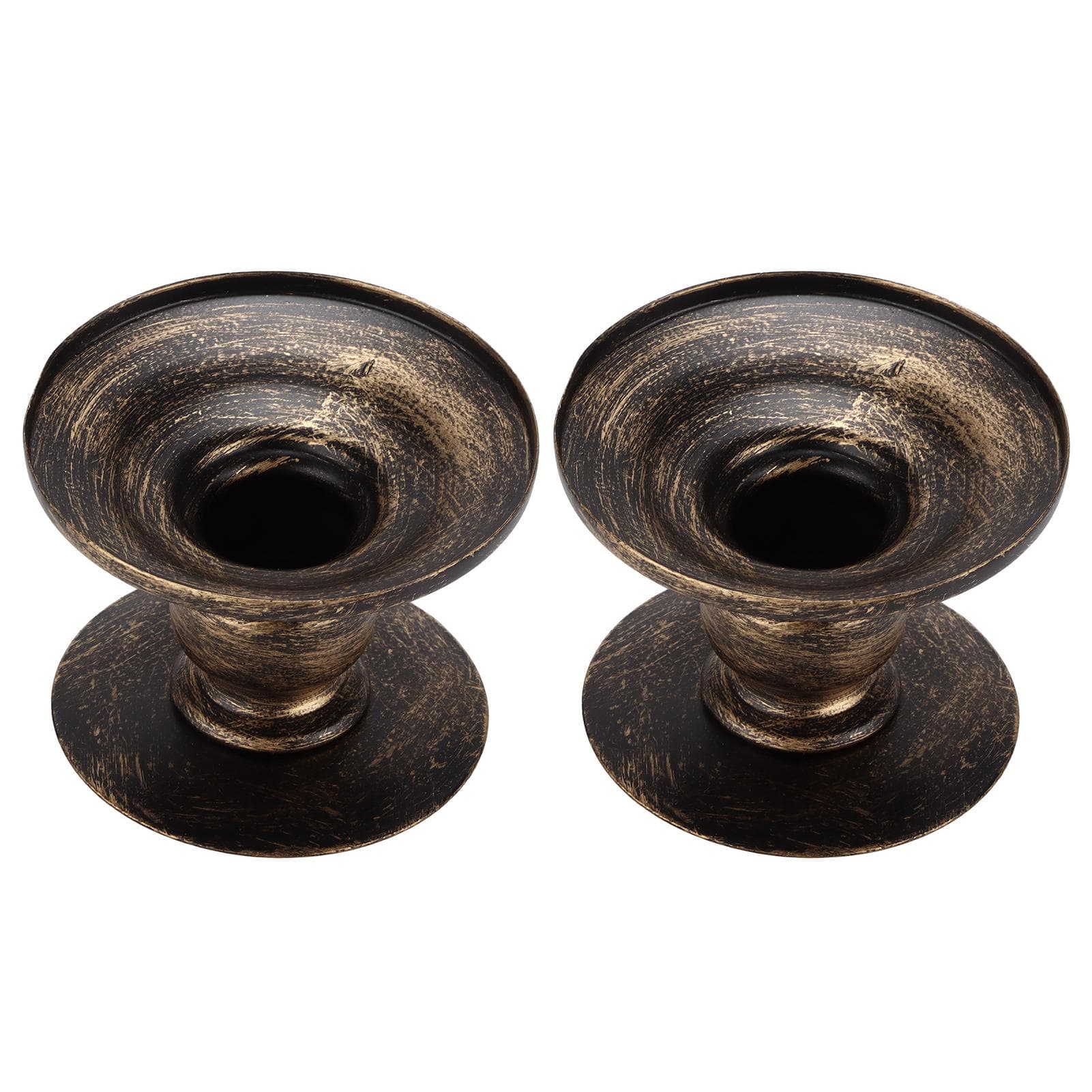 2Pcs Candle Holders Iron Pillar Retro Simplistic Sturdy Durable Candle Pedestal for Wedding Party