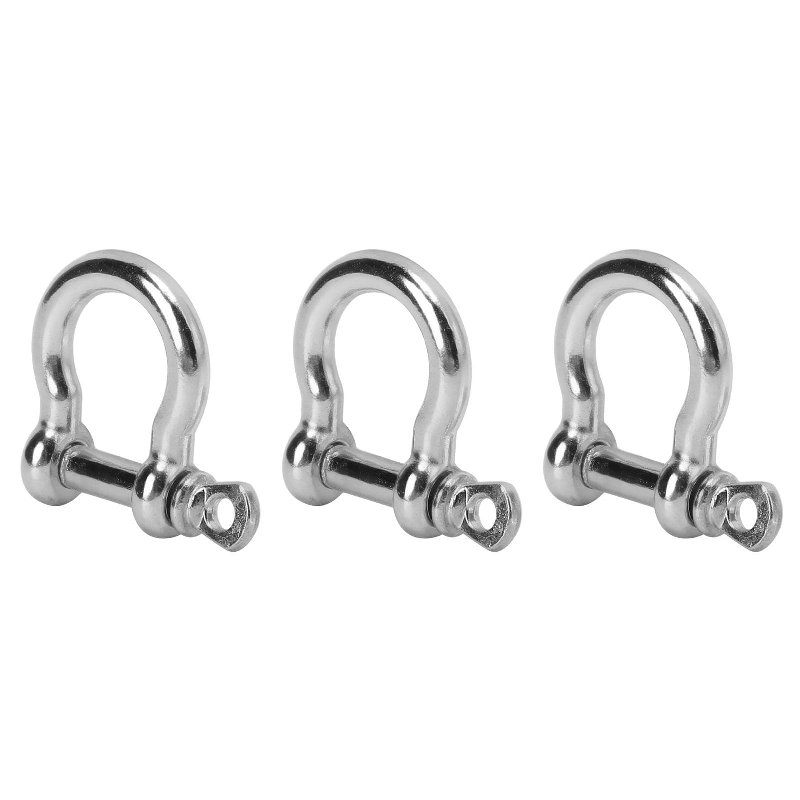 3pcs Screw Pin Anchor Shackle Bow Shape Load Shackle for Paracord Survival Bracelet