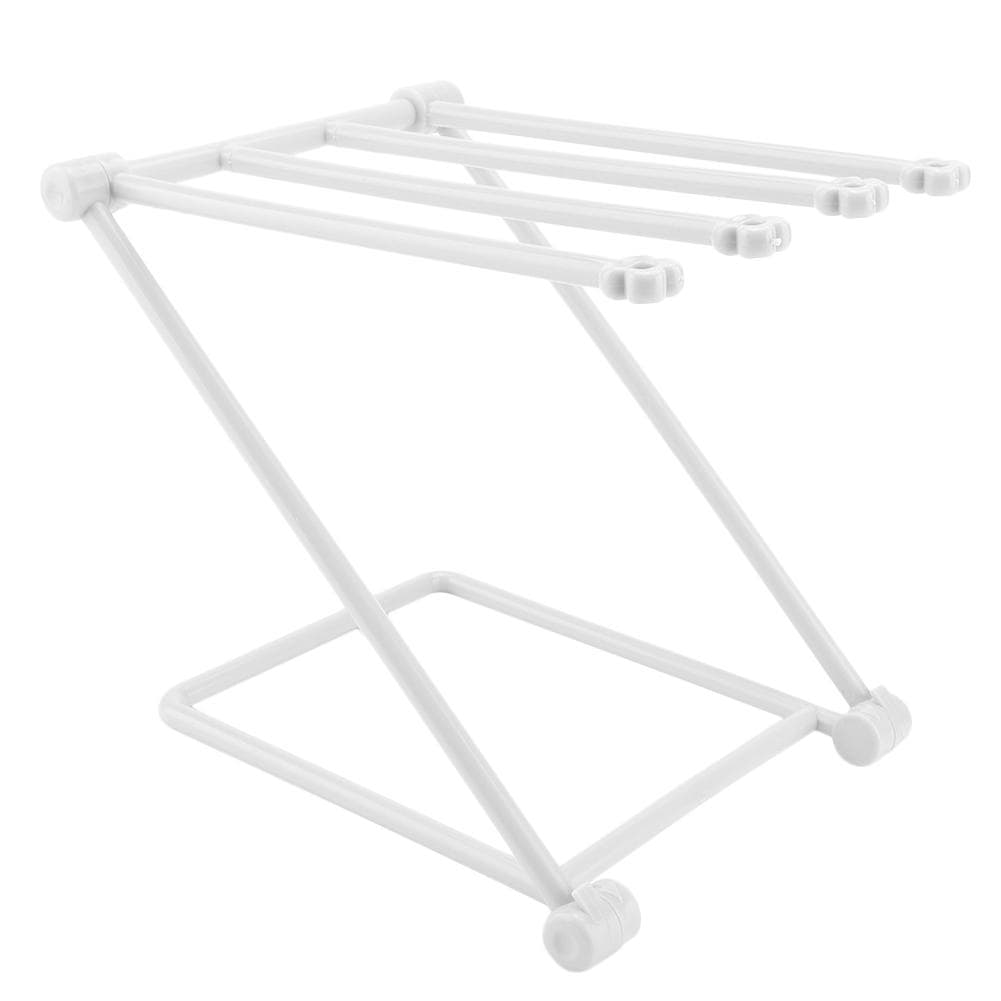 Plastic Thick Stable Folding Towelcloth Dishcloth Rack Organizer Holder Kitchen(Grey) Gray