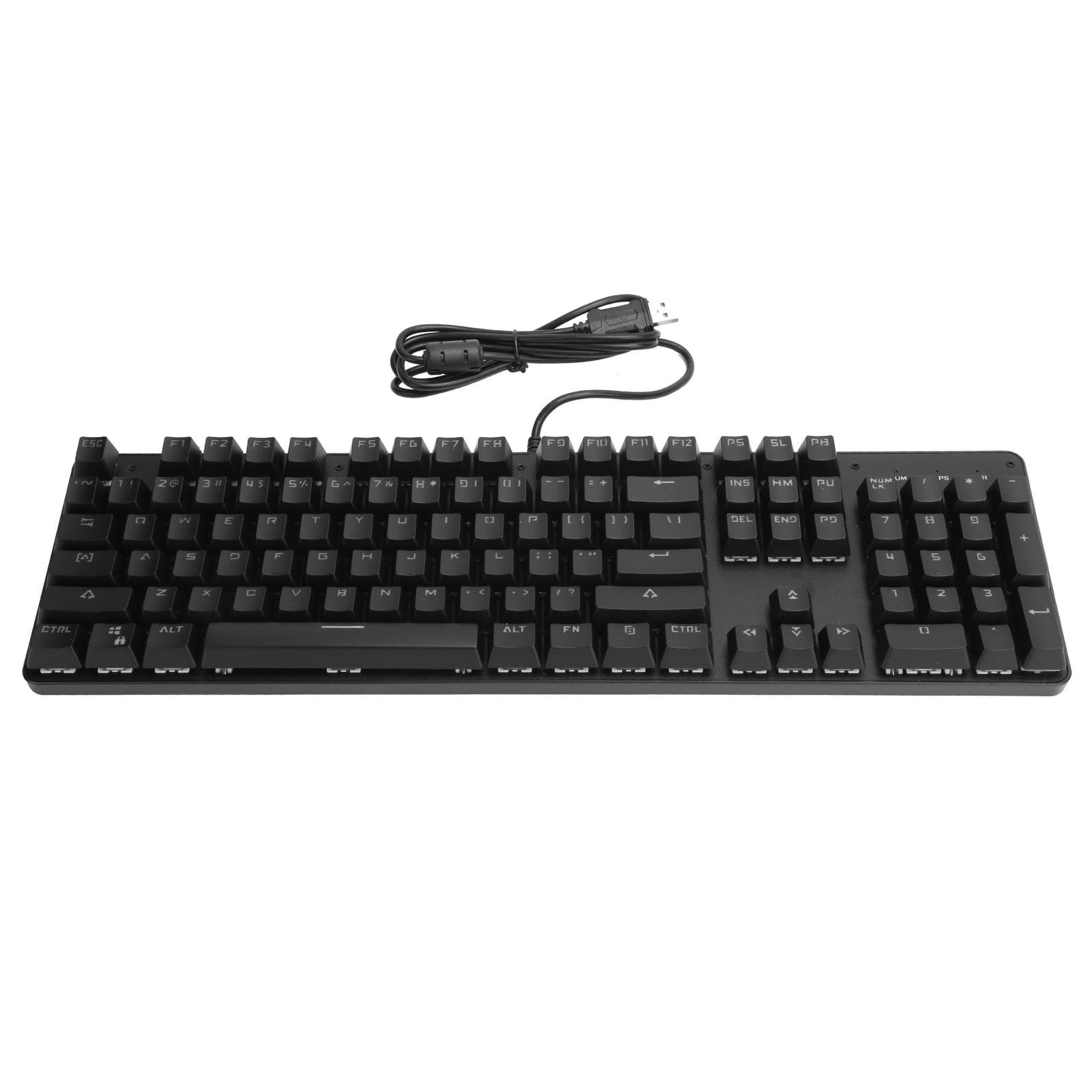 Game Keyboard Mechanical Blue Switch 104 Keys Color Hybrid E-Sport Computer Accessories(Black ) black