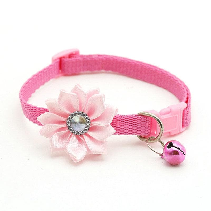 Cat Collar Ornament Supply Pet Bell Flower Collar Dog Collar Dog Products Dog Accessories 19-32cm
