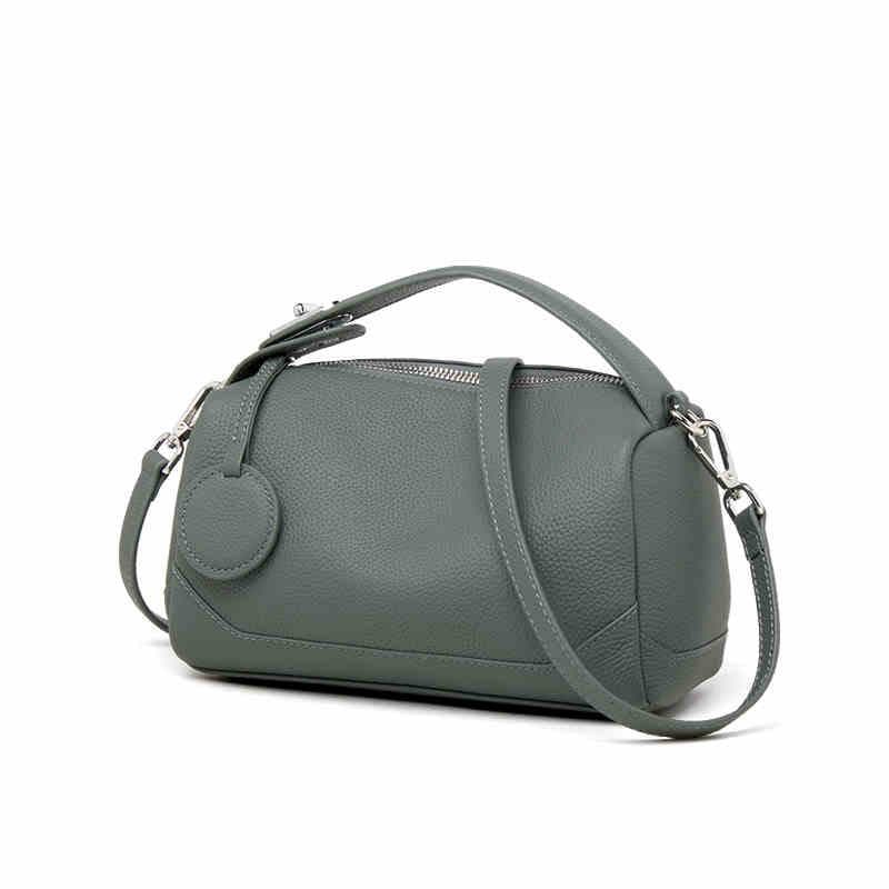 Spring Leather Bags for Women Are Versatile and Stylish. They Are Top-grain Leather Single-shoulder Crossbody Pillow Bags for Women 24*11.5*14cm