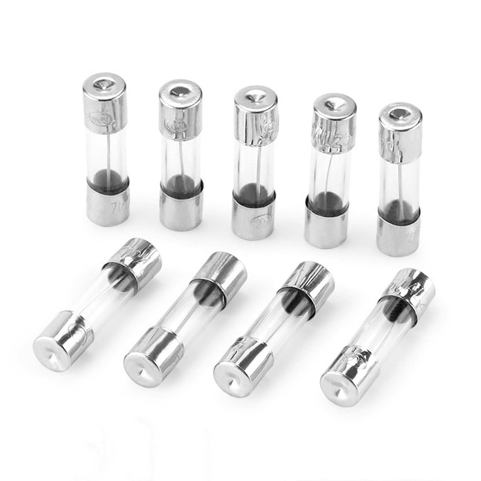 360Pcs Glass Fuse Tube 0.25A?20A 24 Types 6x30mm 5x20mm Assortment Set Kit for Circuit Protection
