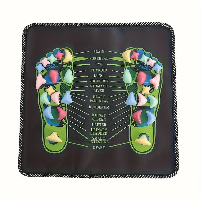 Foot Massager Reflexology Walk Stone Foot Leg Pain Relieve Physiotherapy Detox Foot Spa Acupressure Mat Pad Massageador 35*35CM