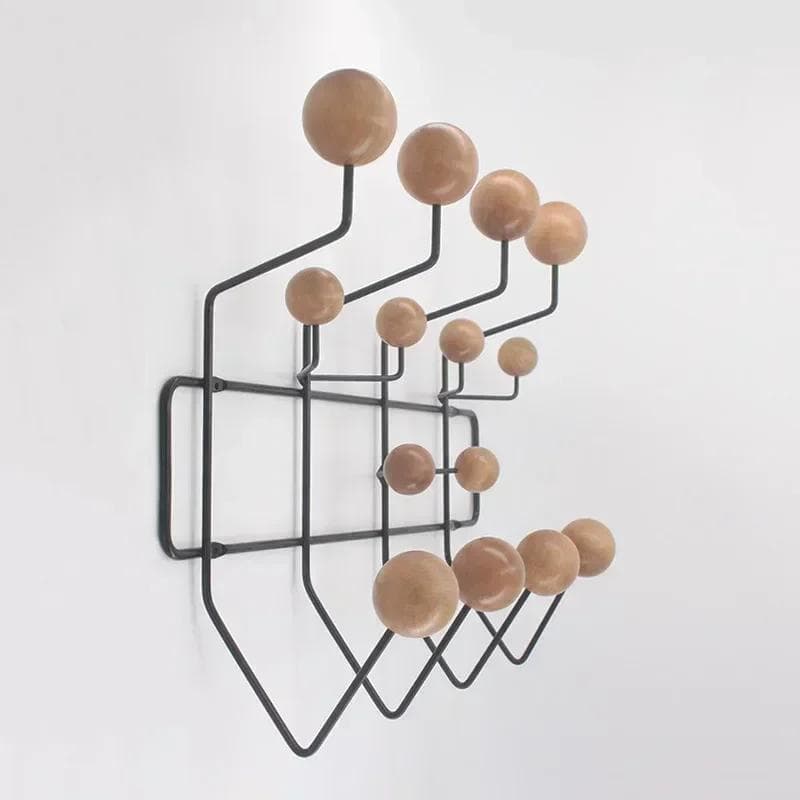 Solid Wood Multicolor Hange Furniture Coat hanger Ball Rack Milti-purpose Hook for Wall Ornaments for Kid Gift Metal Bag Decor
