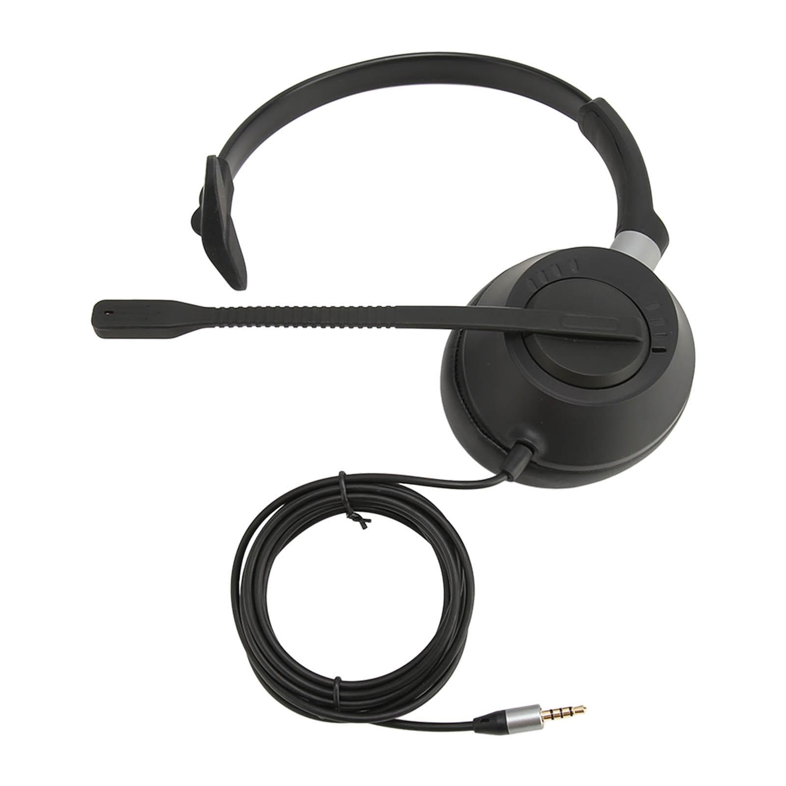 X6S 3.5 Telephone Headset ENC Active Noise Cancelling Single Ear PC Headphone for Customer Service