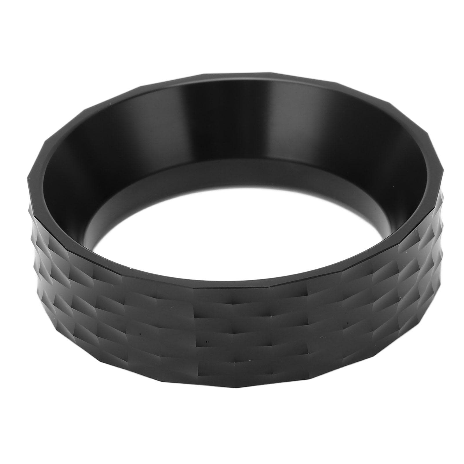 Dosing Funnel Aluminum Alloy Coffee Machine Portafilter Magnetic Coffee Dosing Ring for Home Office black