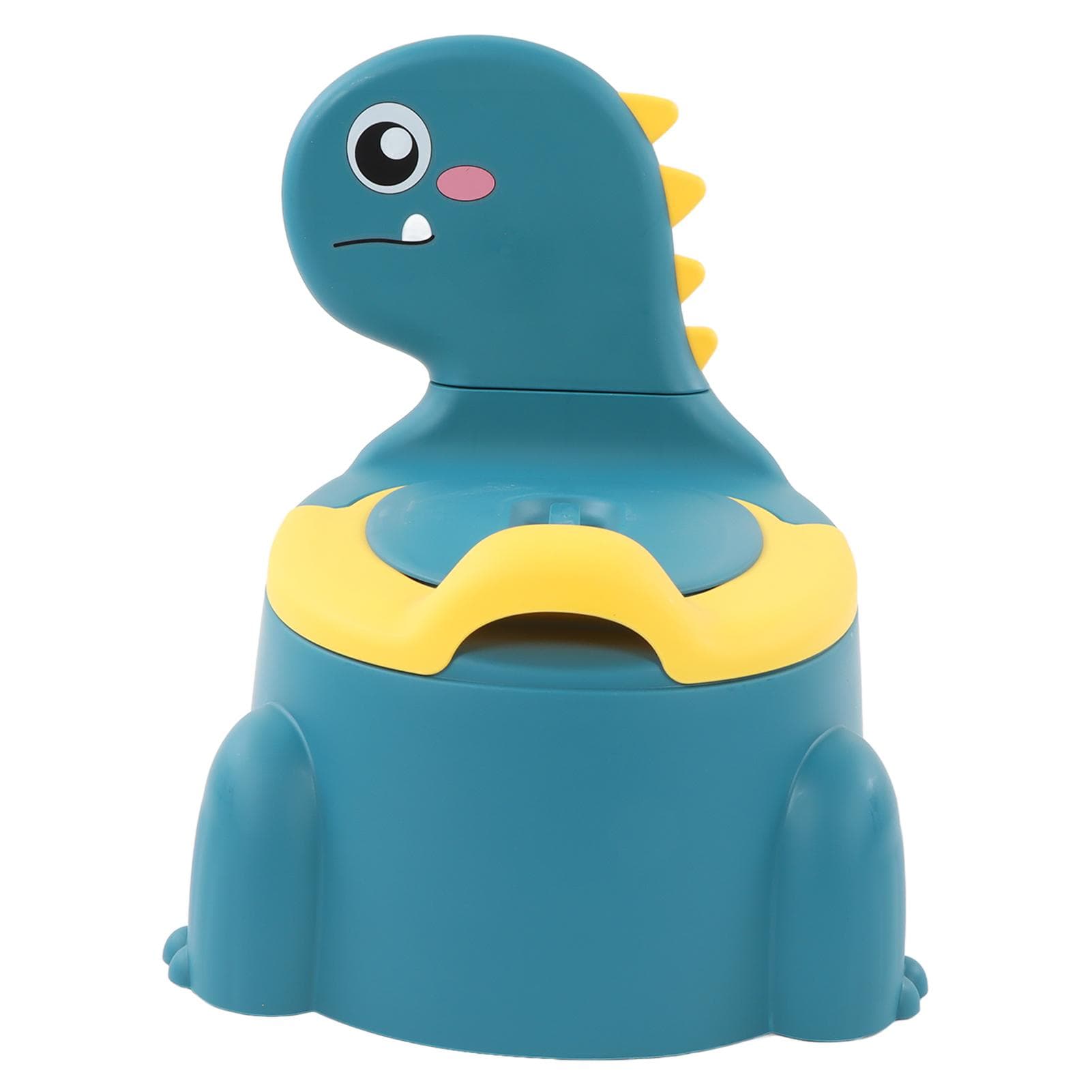 Baby Potty Thickening Ergonomic Modern Cartoon Dinosaur Training Potty Toilet with Rubber Base for blue