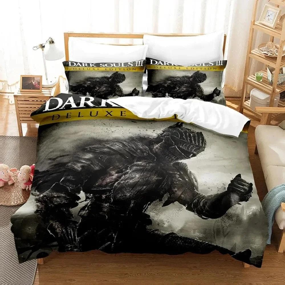 Game Dark Souls Bedding Set Duvet Cover Bed Set Quilt Cover Pillowcase Comforter king Queen Size Boys Adult Bedding Set 70x133cm 2pcs