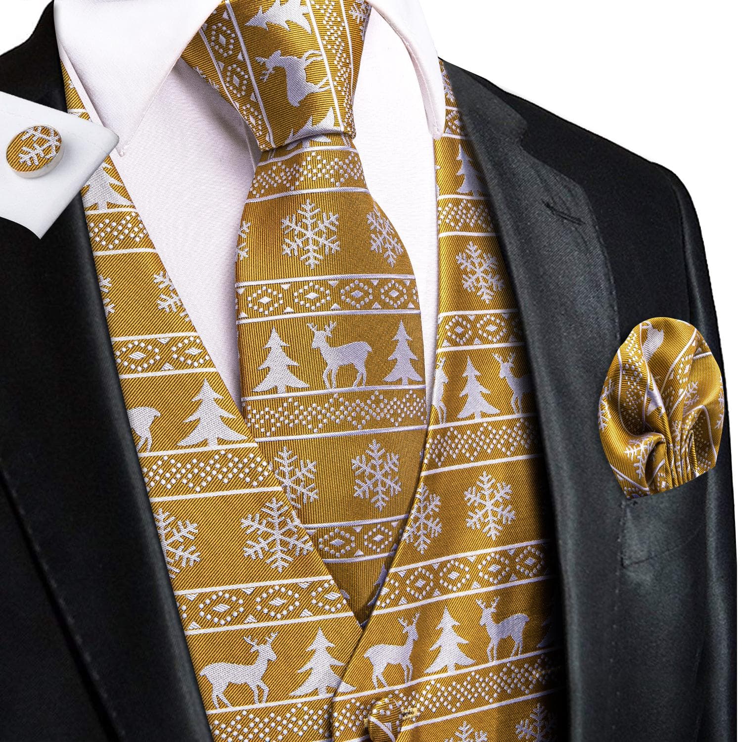 50 Colors Mens Vest Sleeveless V-Neck Pockets Waistcoat Tie Set Wedding Casual XL