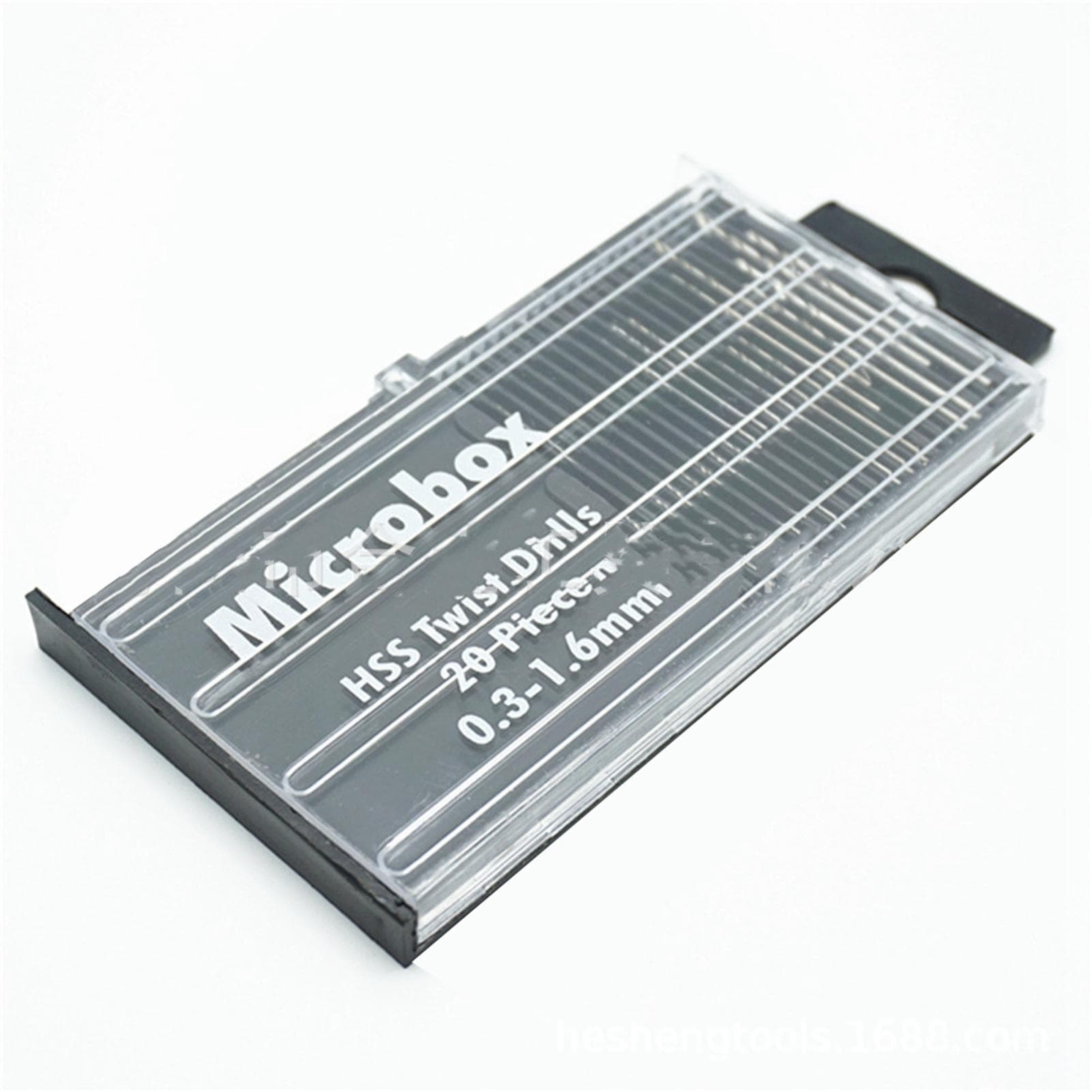 20Pcs HSS Twist Drill Bits Mini Straight Shank Twist Drill Bit with Plastic Box for Household