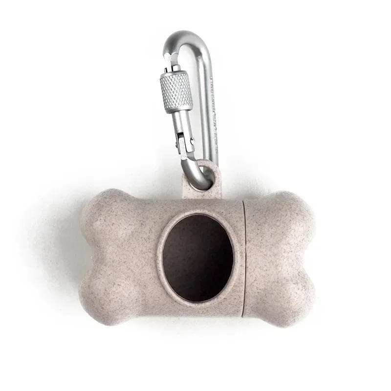 Pet Dog Poop Bag Bone Shape Dispenser Waste Garbage Carrier Holder Dispensers Poop Bag Dogs Trash Cleaning Tool Dog Pet Products wheat