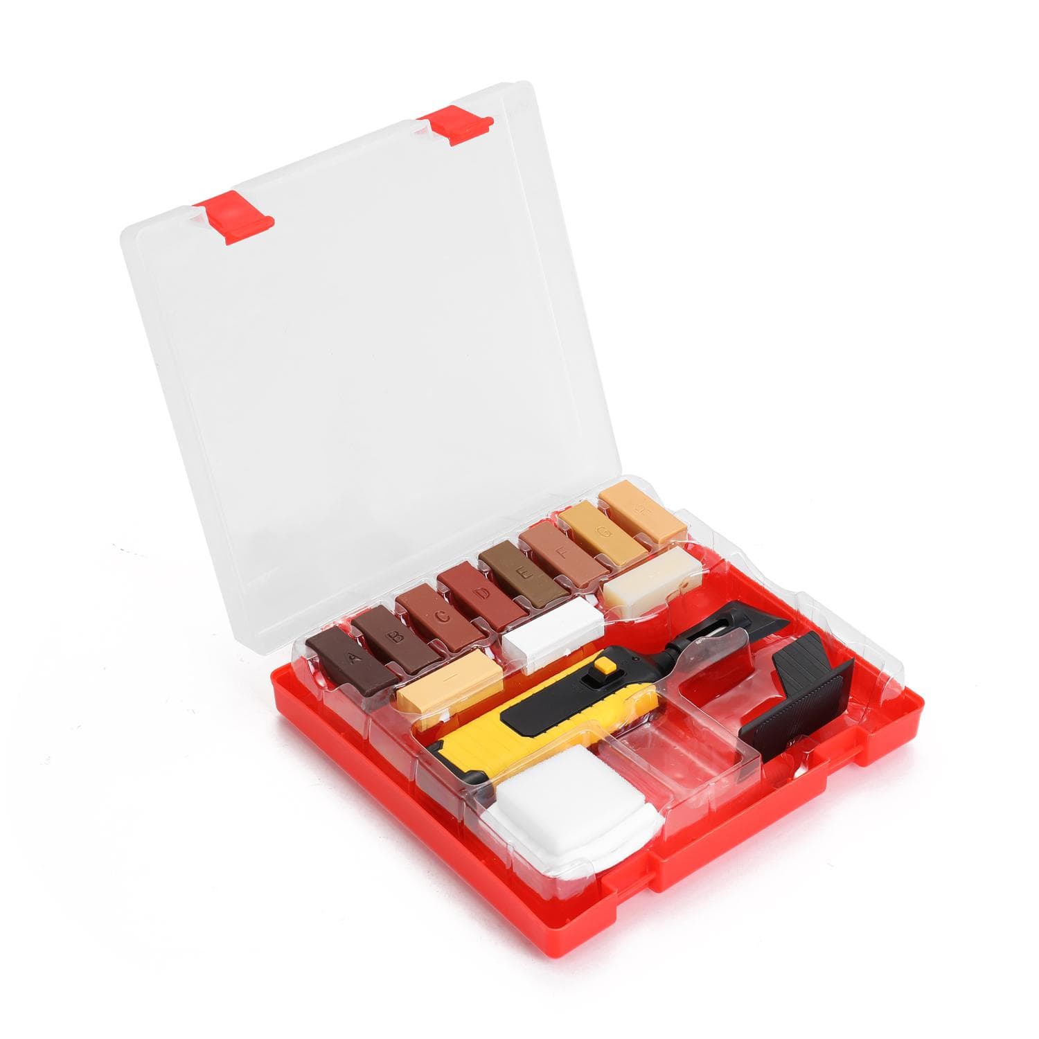 Laminate Repairing Kit Wax System Floor Worktop Sturdy Casing Chips Scratches Mending Tool Set multicolour