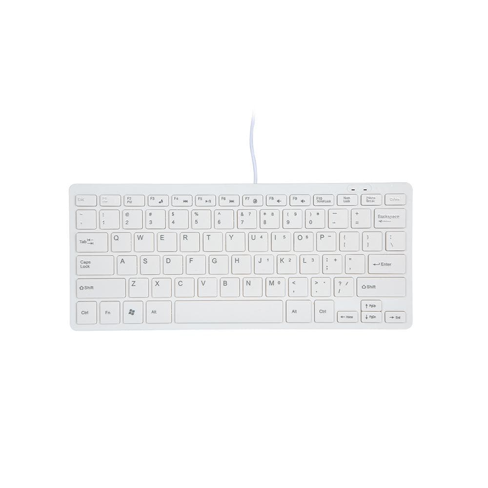 USB Mini Keyboard with Chocolate Buttons Stylish and Portable Keyboard for Desktop, Laptop Use at white