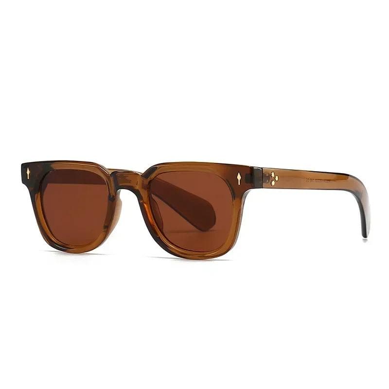Retro Square Sunglasses Women Men Fashion Designer Gradient UV400 Rivets Punk Sun Glasses Trending Shades