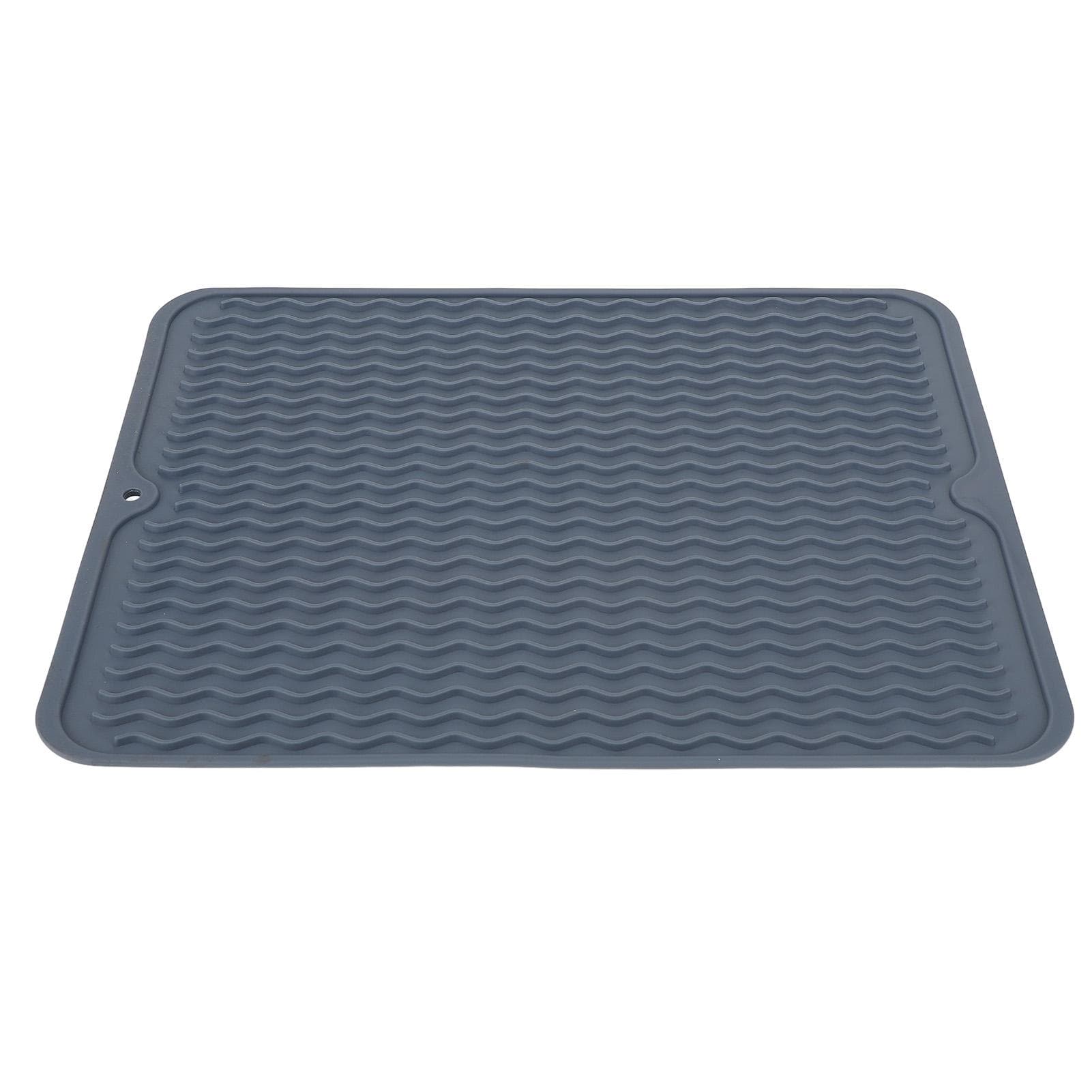 Dish Drying Mat Soft Flexible Rubber Heat Resistant Nonslip BPA Free Eco Friendly Wide Application