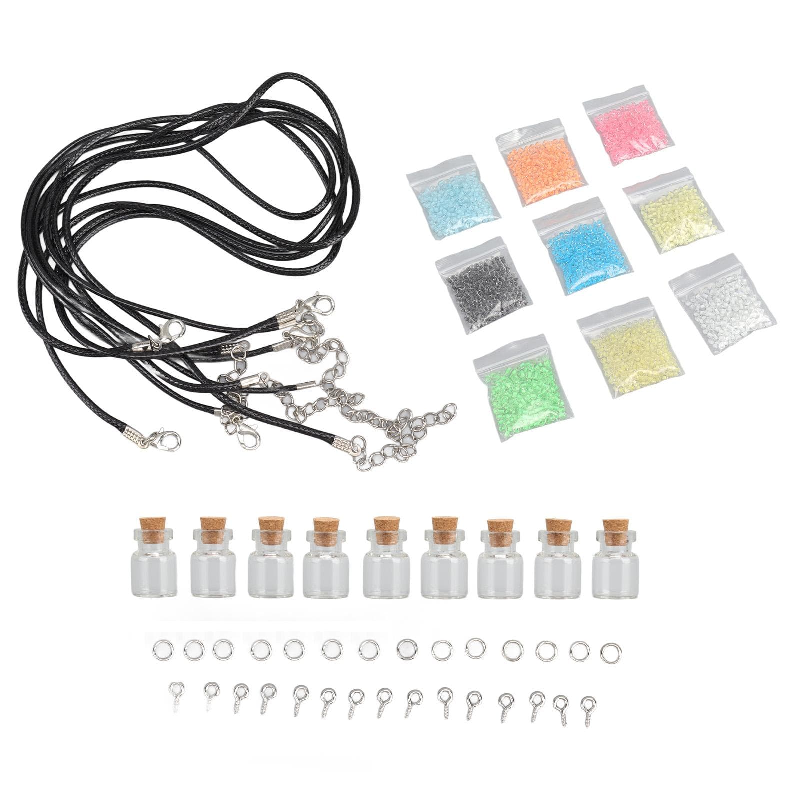 Mini Glass Bottle Jars with Cork Transparent ing Drifting Luminous Decoration DIY Craft