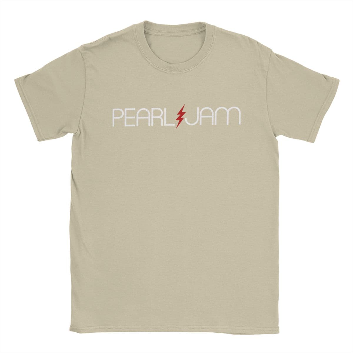 Pearls Jams Men's T Shirt Vintage Tees Short Sleeve Crewneck T-Shirts Pure Cotton 4XL 5XLClothing L khaki